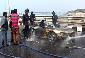 Audi supercar worth Rs. 1.8 crore catches fire on Bandra-Worli Sea Link in Mumbai, passengers rescued