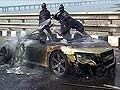 Audi supercar worth Rs. 1.8 crore catches fire on Bandra-Worli Sea Link in Mumbai, passengers rescued