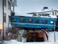 Girl steals train, crashes into building in Sweden