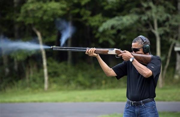 Barack Obama a skeet shooter? White House releases photo