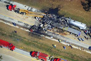 Three dead in fiery highway crash in Georgia: authorities