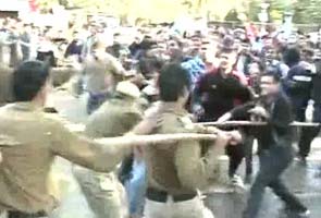 Students protest outside venue of Narendra Modi's speech