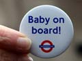 Kate gets 'baby on board' badge from London Underground