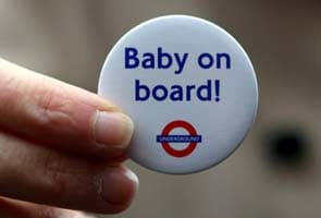 Kate gets 'baby on board' badge from London Underground