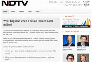 Watch NaMo, Omar, Eric Schmidt at Google Big Tent Activate Summit on ndtv.com