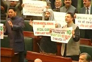 Uproar in Jammu and Kashmir assembly over Afzal Guru's hanging