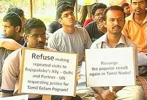 Large student protests in Tamil Nadu  against Sri Lanka 