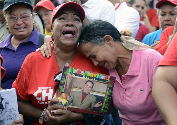 'Goodbye my president': Supporters cry for Hugo Chavez