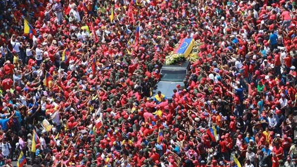 Hugo Chavez funeral: sea of Venezuelans view his remains