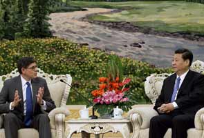 China's leader Xi Jinping meets US treasury secretary Jack Lew