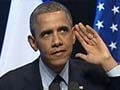 Barack Obama's speech interrupted by heckler