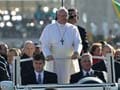 Pope Francis greets crowds at inauguration