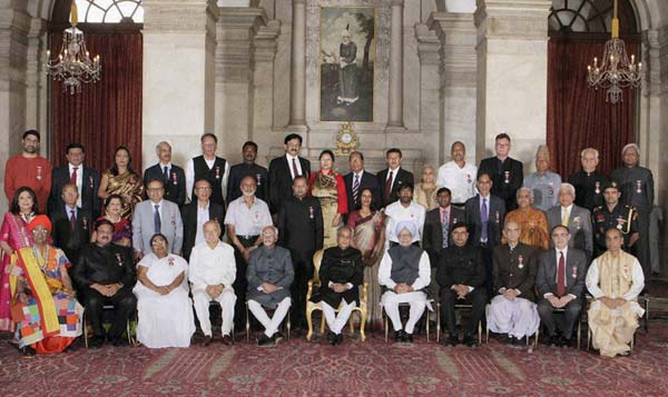 President Pranab Mukherjee confers Padma awards