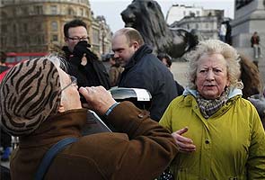 Anti-Thatcher protest in London's Trafalgar Square