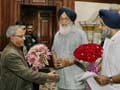 Punjab chief minister Parkash Singh Badal meets President Pranab Mukherjee to seek clemency for Devinderpal Singh Bhullar