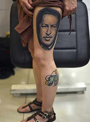 On arms, legs, and breasts, Hugo Chavez lives for eternity 