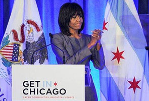 Michelle Obama in emotional plea for US gun control