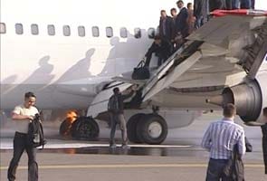 Plane catches fire while landing in Moscow; no injuries reported