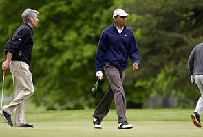 Barack Obama loses to Republicans in a game of golf