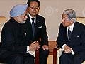 Prime Minister Manmohan Singh meets Japanese Emperor Akihito