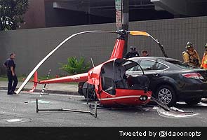 Helicopter crash-lands in busy US street, one injured 
