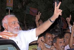 Narendra Modi returns to rousing reception in Ahmedabad