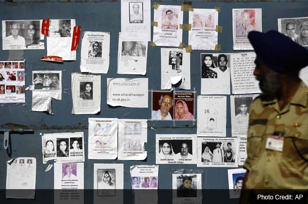 Uttarakhand: At Dehradun airport, wall plastered with hundreds of photographs of those missing