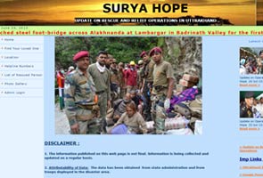 Uttarakhand: Indian Army launches web site to provide updates