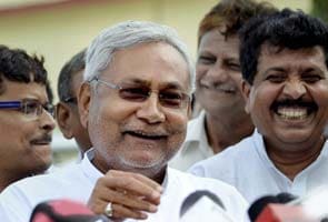 Bihar Chief Minister Nitish Kumar shares stage with Congress' Kapil Sibal in Patna