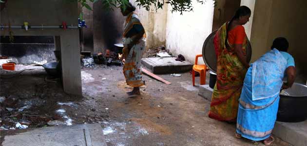 No lessons learnt? Mid-day meal cooked on septic tank next to toilet