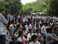 Medical students protest at Jantar Mantar against rural posting order