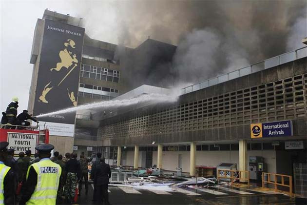 Fire engulfs Kenya's Nairobi airport
