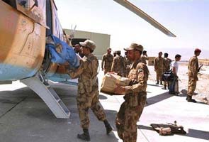 Rockets fired at Pakistan quake relief helicopter