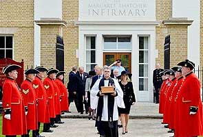 Margaret Thatcher's ashes buried in London