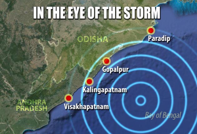 'Very severe' Cyclone Phailin heads for Odisha, Andhra Pradesh at wind speed of 200 km per hour