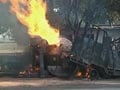 Gas tanker catches fire, causes major jam on national highway near Mathura