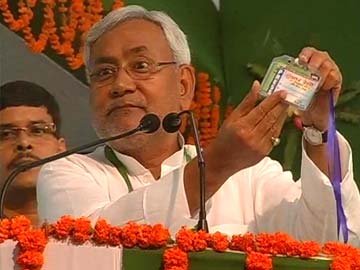 Nitish Kumar taunts BJP for made-in-China ID cards used at Narendra Modi rally