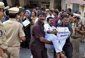Jagan Mohan Reddy's party legislators stage sit-in at Andhra Pradesh chief minister's office, arrested