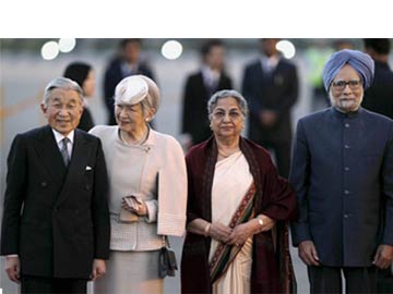 Japanese imperial couple arrive in India on goodwill trip