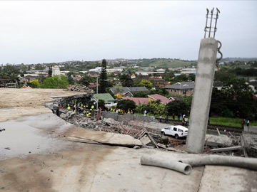 Search for survivors ends at collapsed South African building site