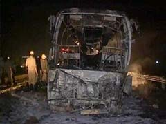 7 killed as luxury bus in Karnataka catches fire, driver and owner booked