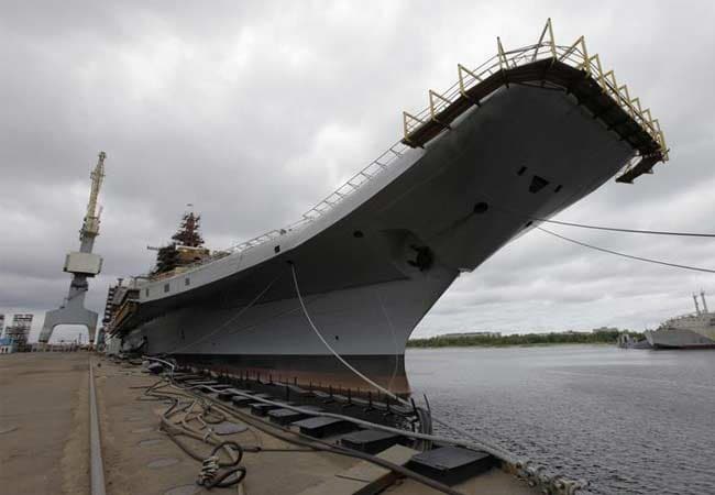 Russia delivers super aircraft carrier INS Vikramaditya to India