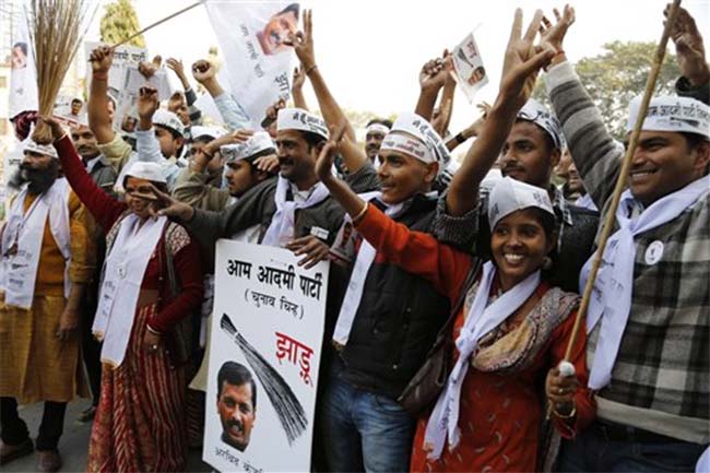 'Pehle AAP', says BJP after falling short of majority in Delhi