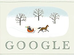 On Christmas eve, Google wishes 'happy holidays' with a doodle