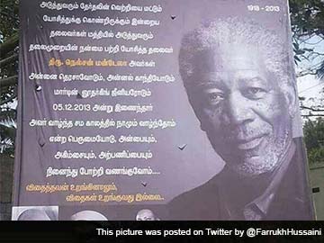 Actor Morgan Freeman mistaken for Nelson Mandela in billboard gaffe