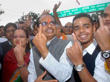 Assembly election 2013: early leads in Madhya Pradesh show BJP sweep