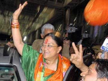 Vasundhara Raje sworn in as Rajasthan Chief Minister 