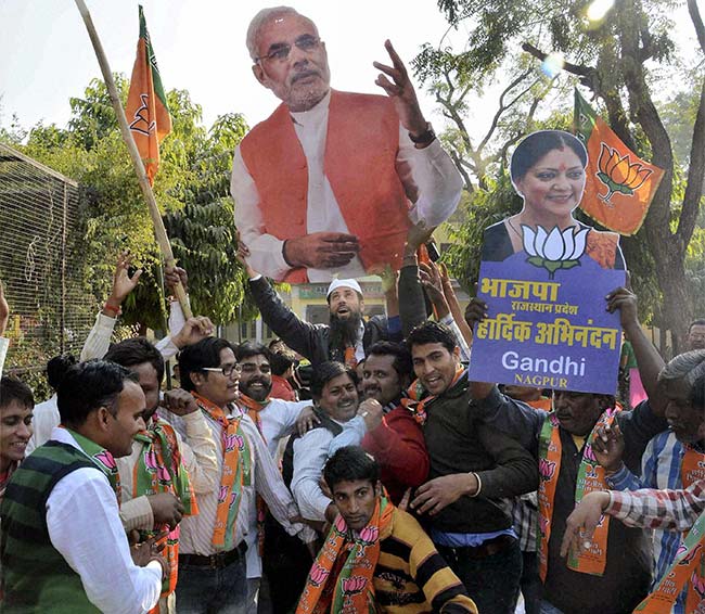 Assembly election results: BJP sweep in Rajasthan, Madhya Pradesh
