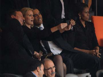 Barack Obama, David Cameron 'selfie' at Nelson Mandela memorial creates online stir