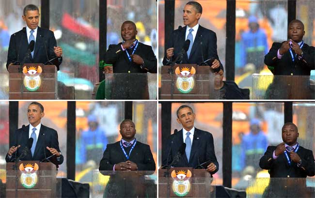 'Fake' deaf signer at Nelson Mandela's event claims illness